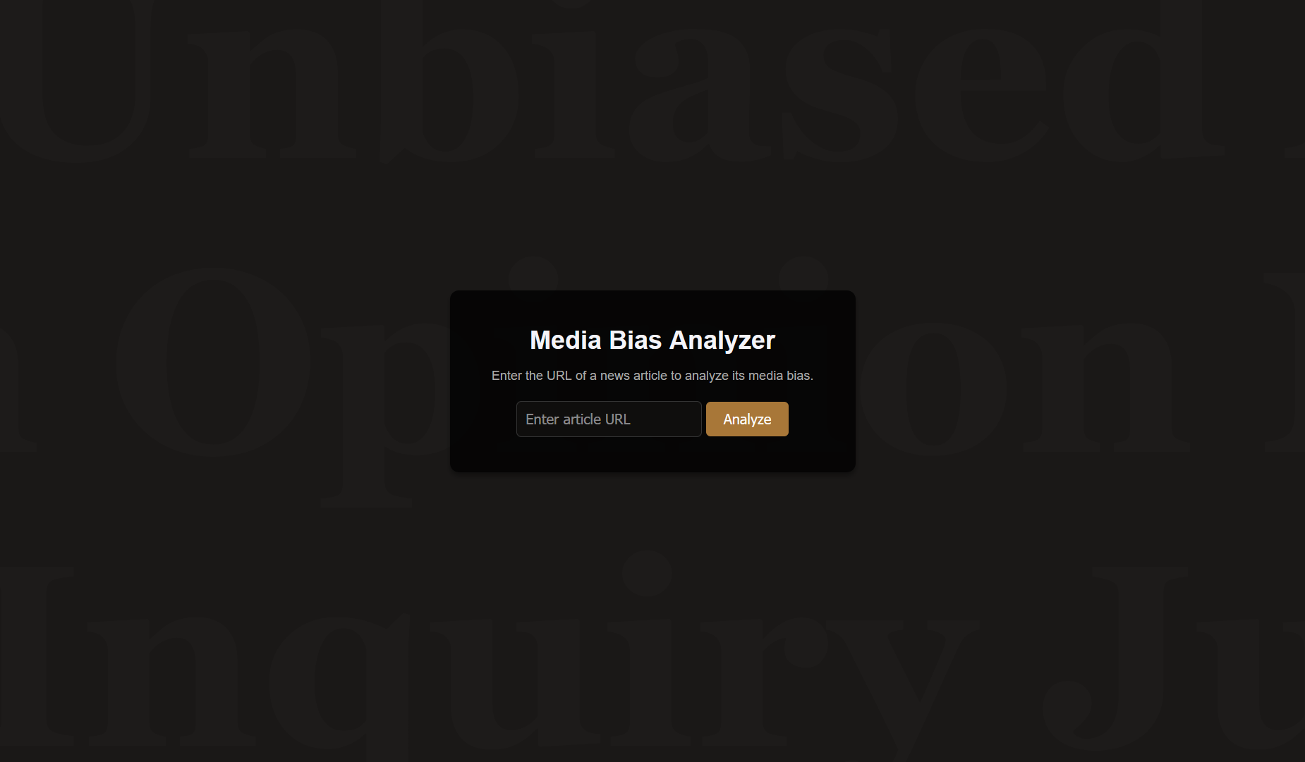 Bias Analysis Screenshot